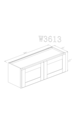 Wall 36" - Slim White Shaker 36 Inch Wall Refrigerator Cabinet(12") - ZCBuildingSupply